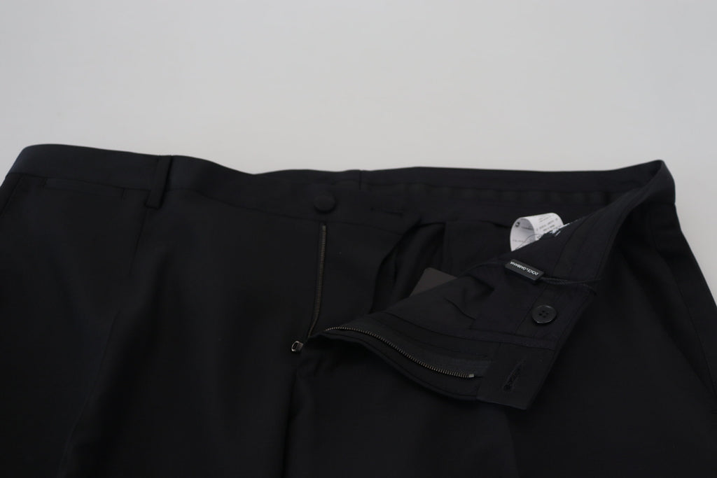 Dolce & Gabbana Robe noire Pantalon en laine et soie