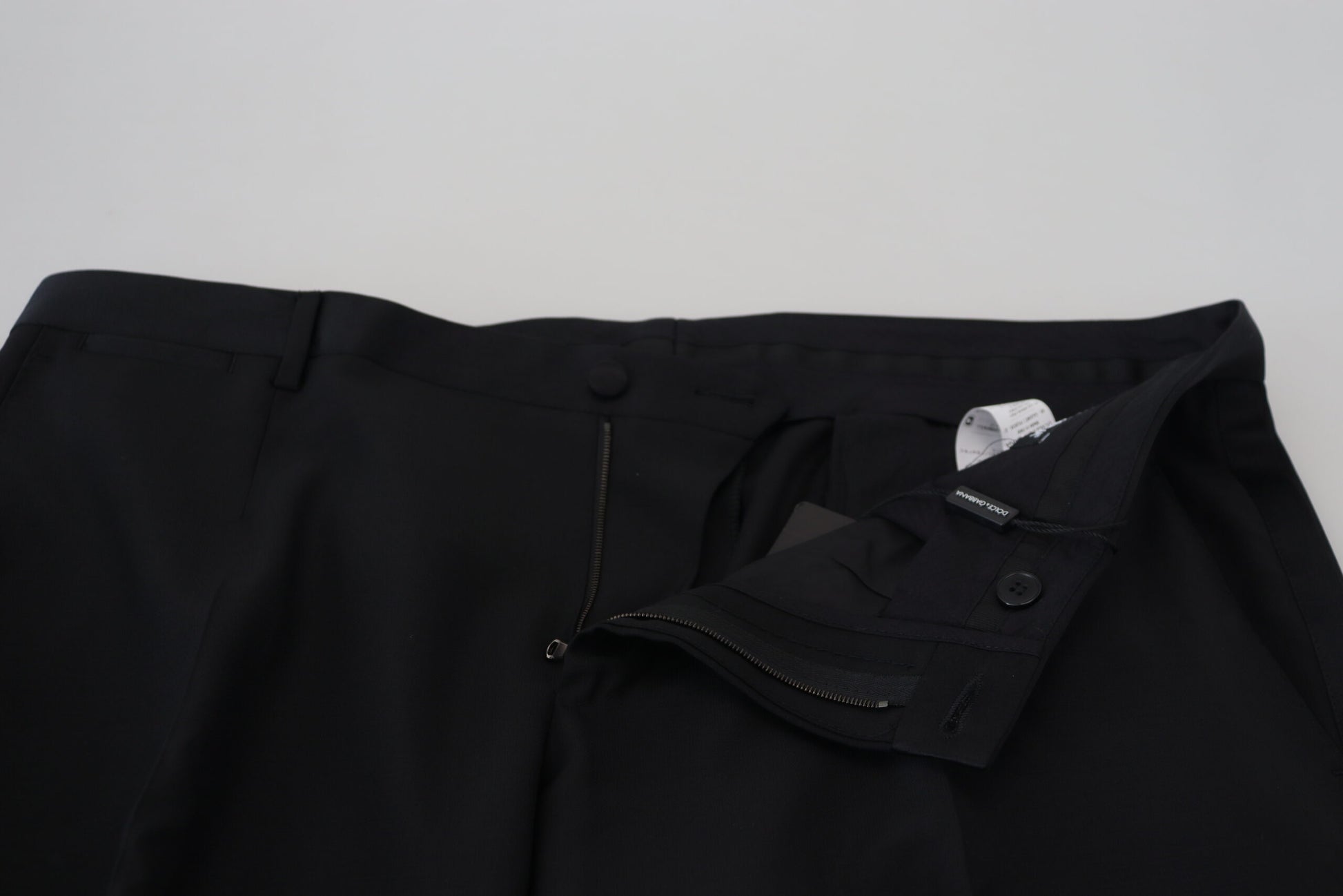 Dolce & Gabbana Robe noire Pantalon en laine et soie