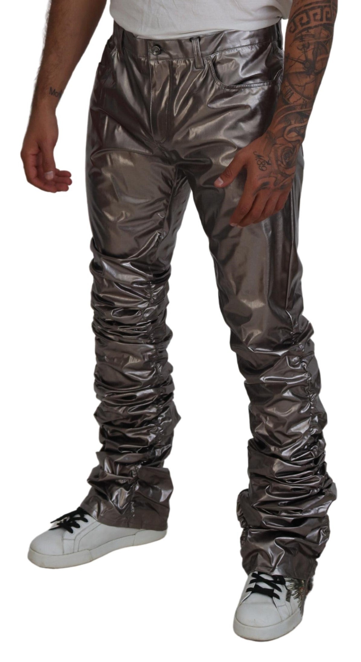 Dolce & Gabbana Silver Casual Pants for Men side view