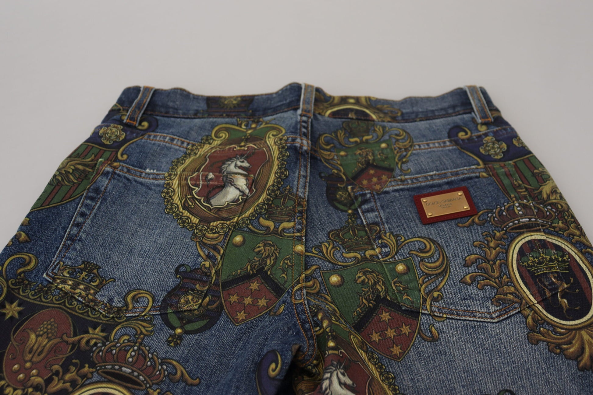 Dolce & Gabbana Blue Slim Fit Jeans for Men side view