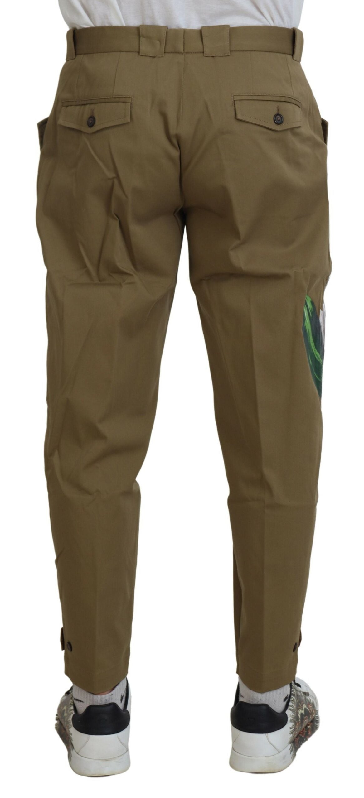 Dolce & Gabbana Beige Chino Pants for Men detail view