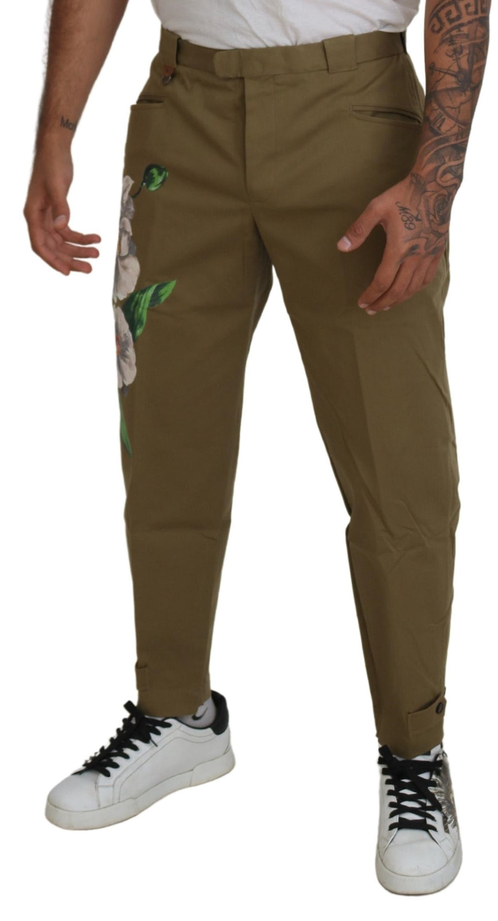 Dolce & Gabbana Beige Chino Pants for Men side view