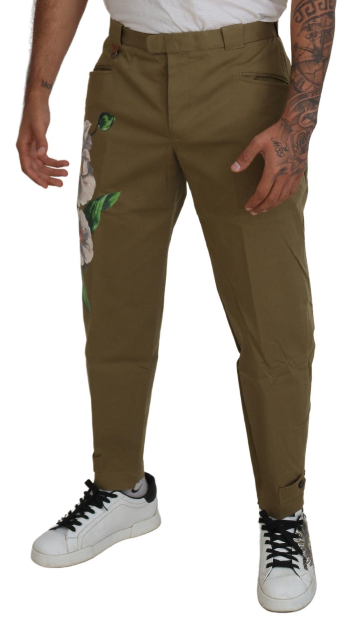 Dolce & Gabbana Beige Chino Pants for Men side view