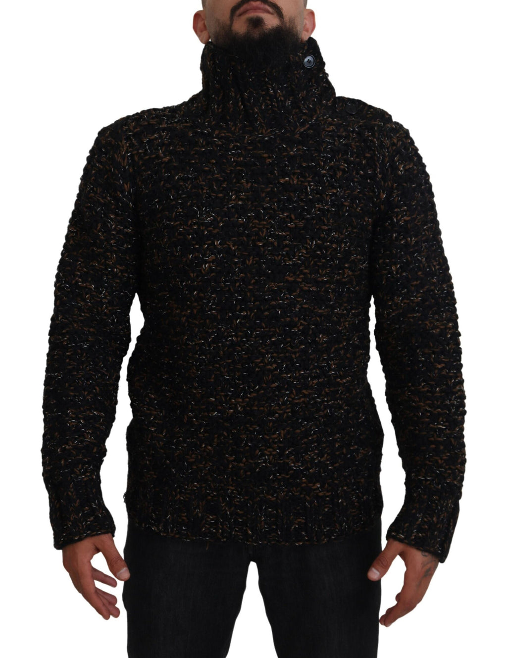 Pull col roulé Dolce & Gabbana marron Fatto A Mano