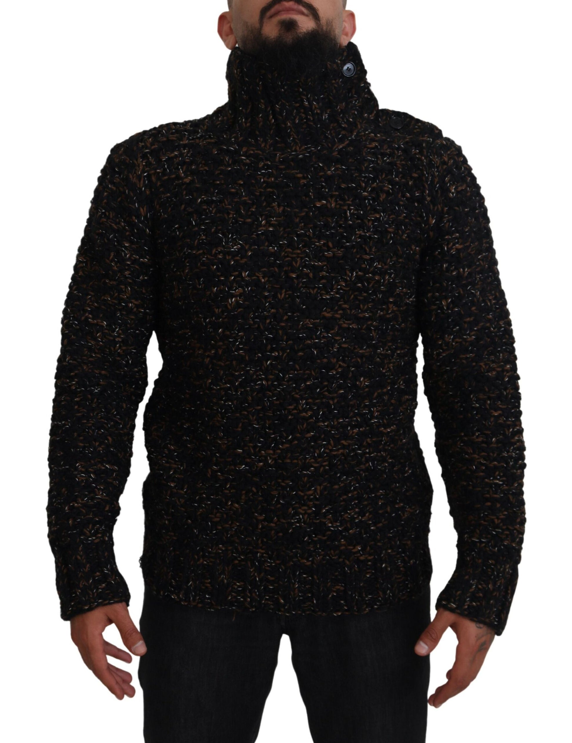 Pull col roulé Dolce & Gabbana marron Fatto A Mano