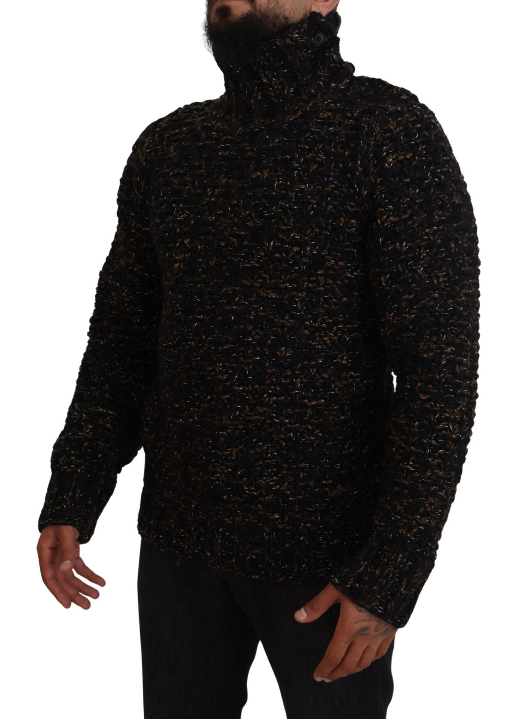 Pull col roulé Dolce & Gabbana marron Fatto A Mano