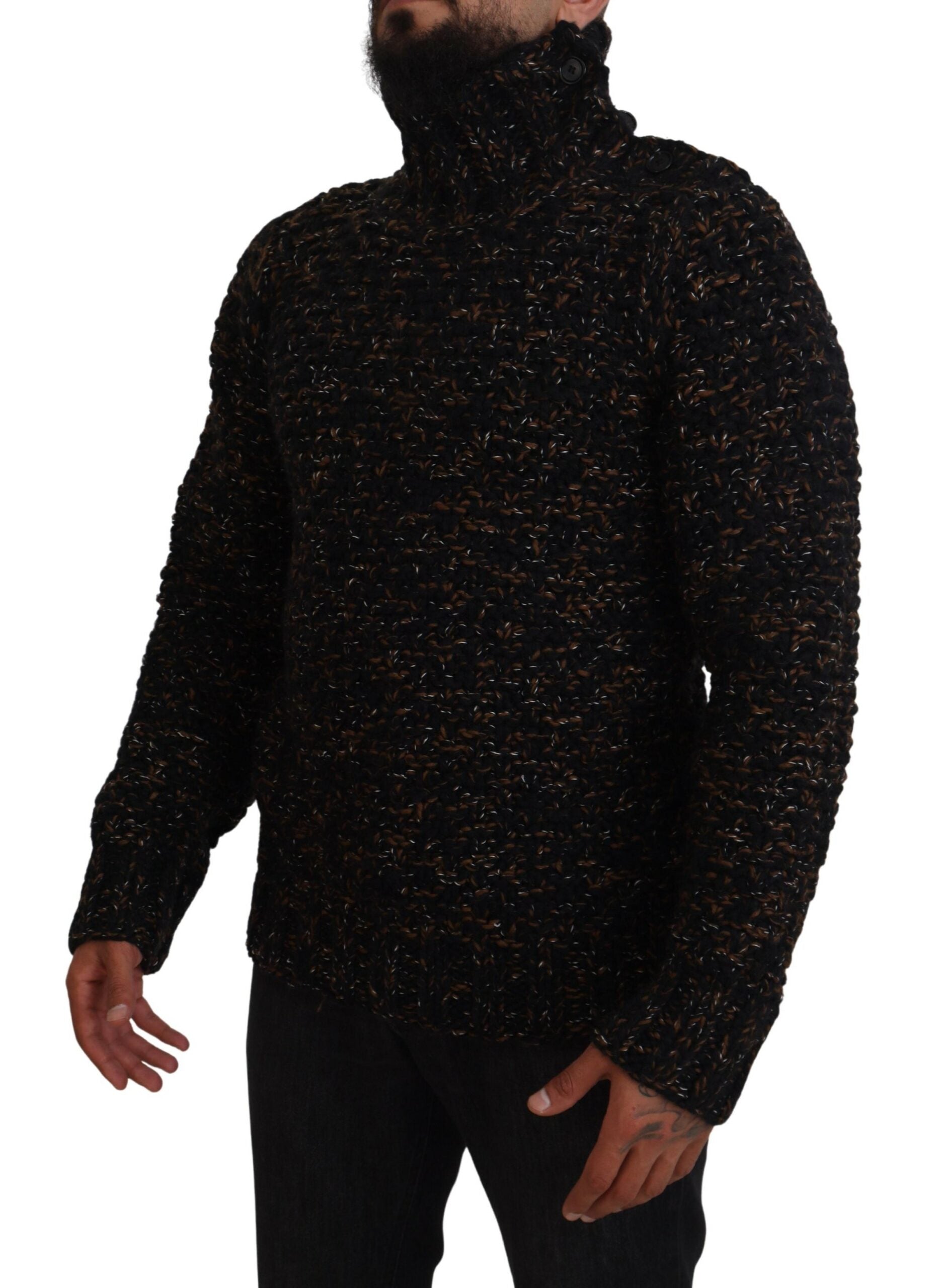 Pull col roulé Dolce & Gabbana marron Fatto A Mano
