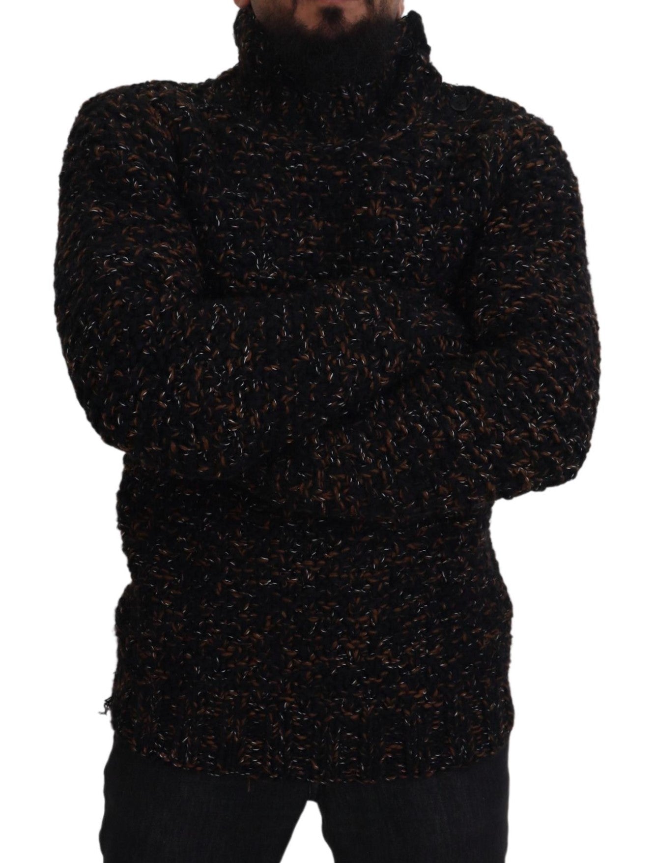 Pull col roulé Dolce & Gabbana marron Fatto A Mano