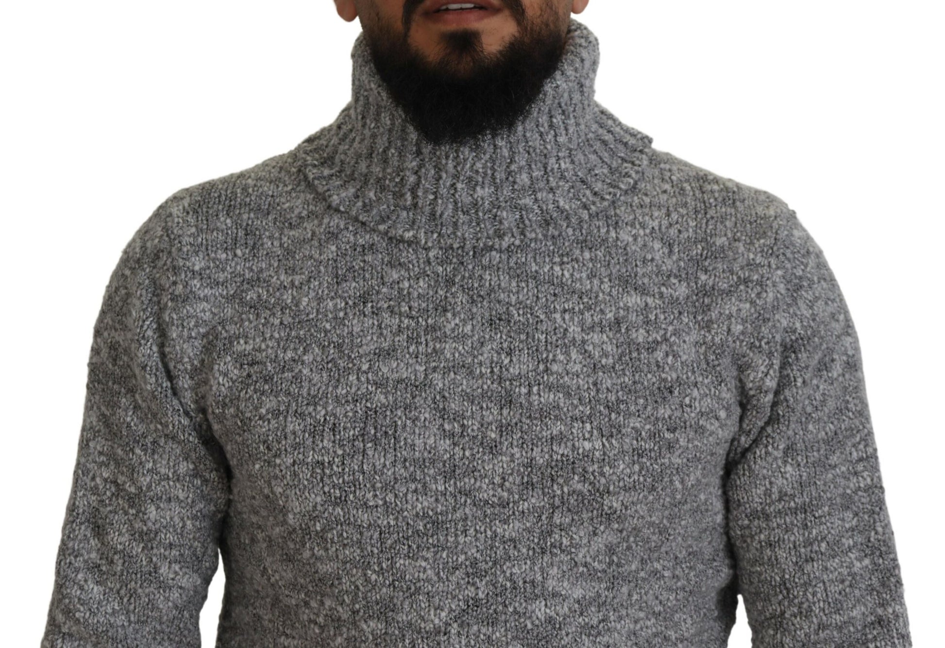 Dolce & Gabbana Grey Turtleneck for Men side view