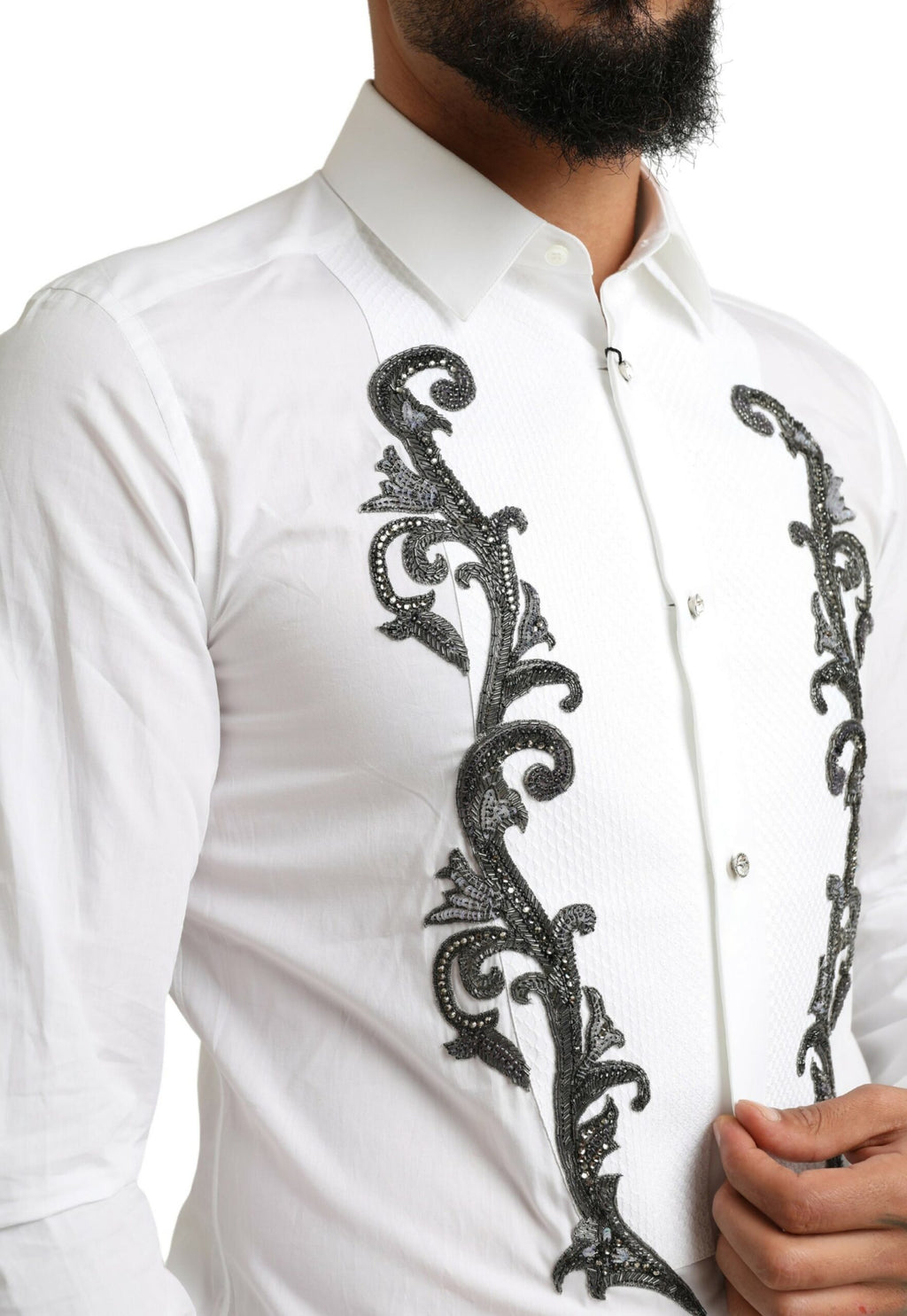 Dolce & Gabbana White Dress Shirt for Men side view