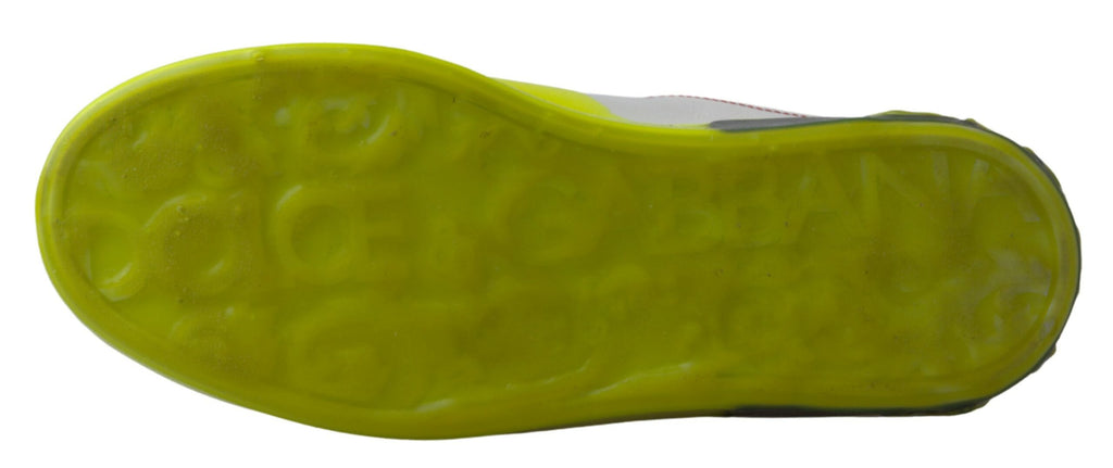 Dolce & Gabbana Yellow Low Top Sneakers for Men side view