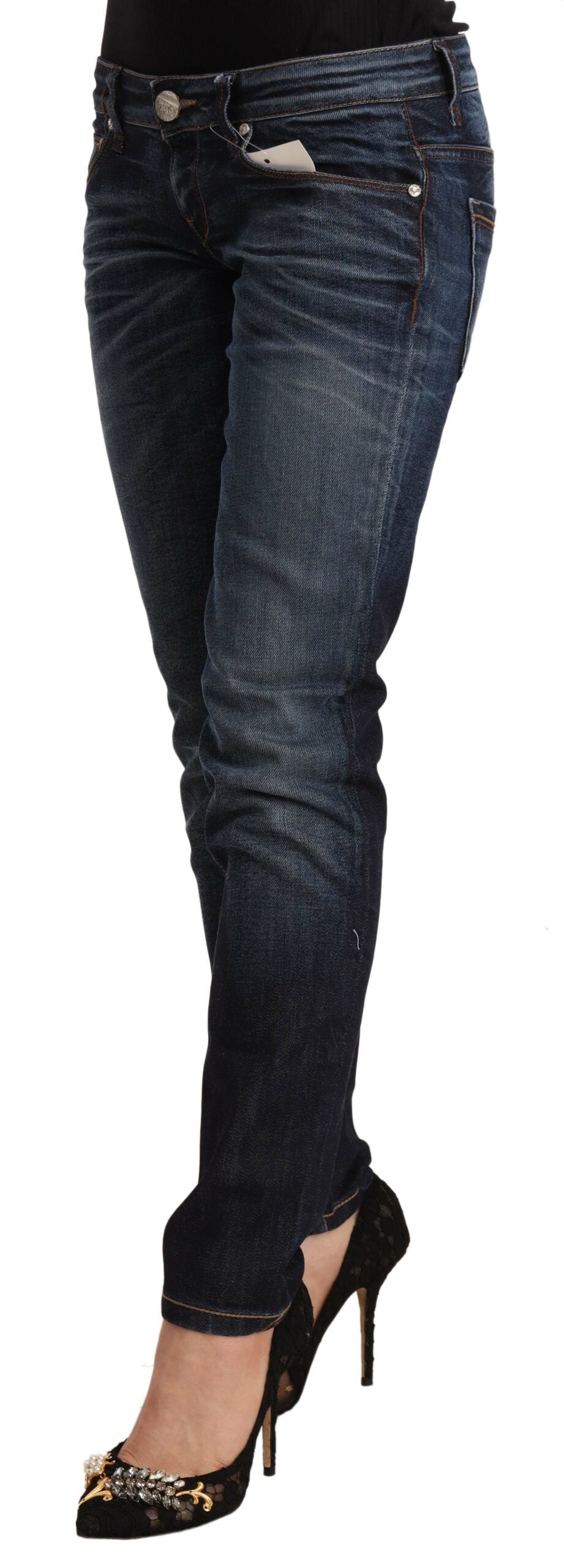 Acht Blue Skinny Jeans for Women alternate view