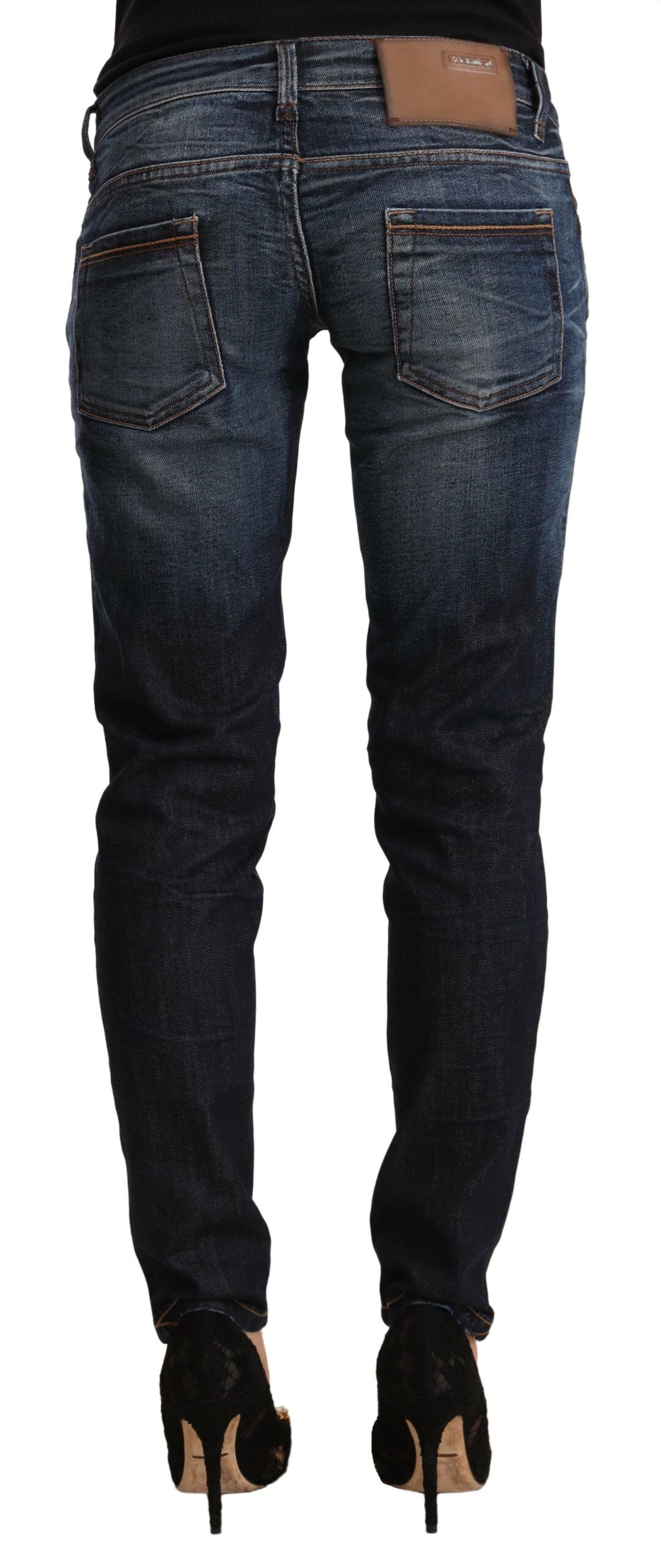 Acht Blue Skinny Jeans for Women detail view