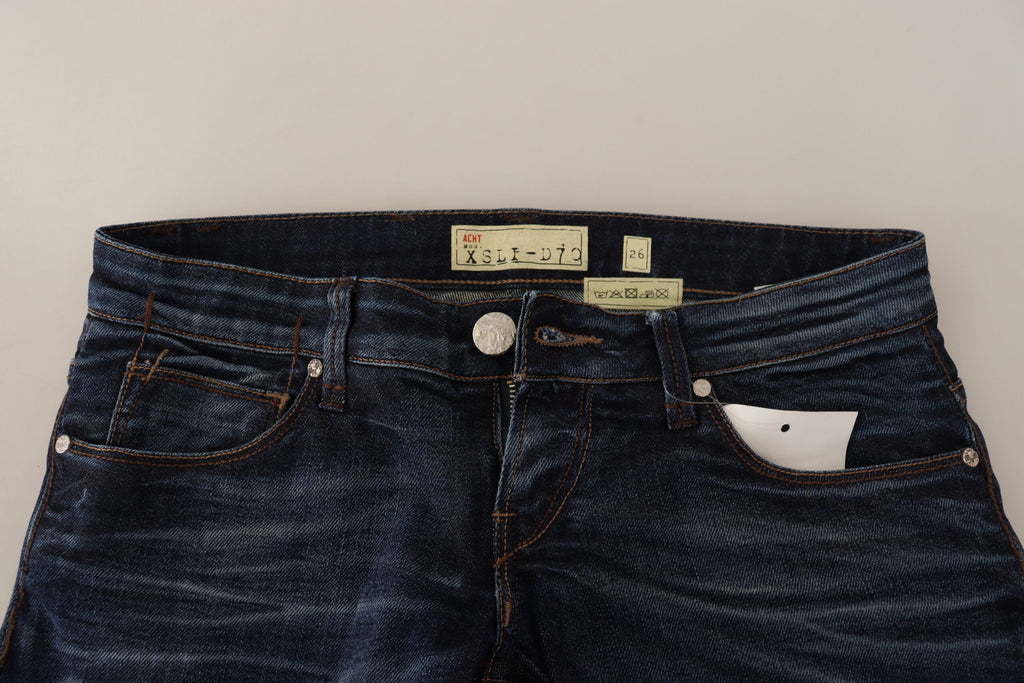 Acht Blue Skinny Jeans for Women side view