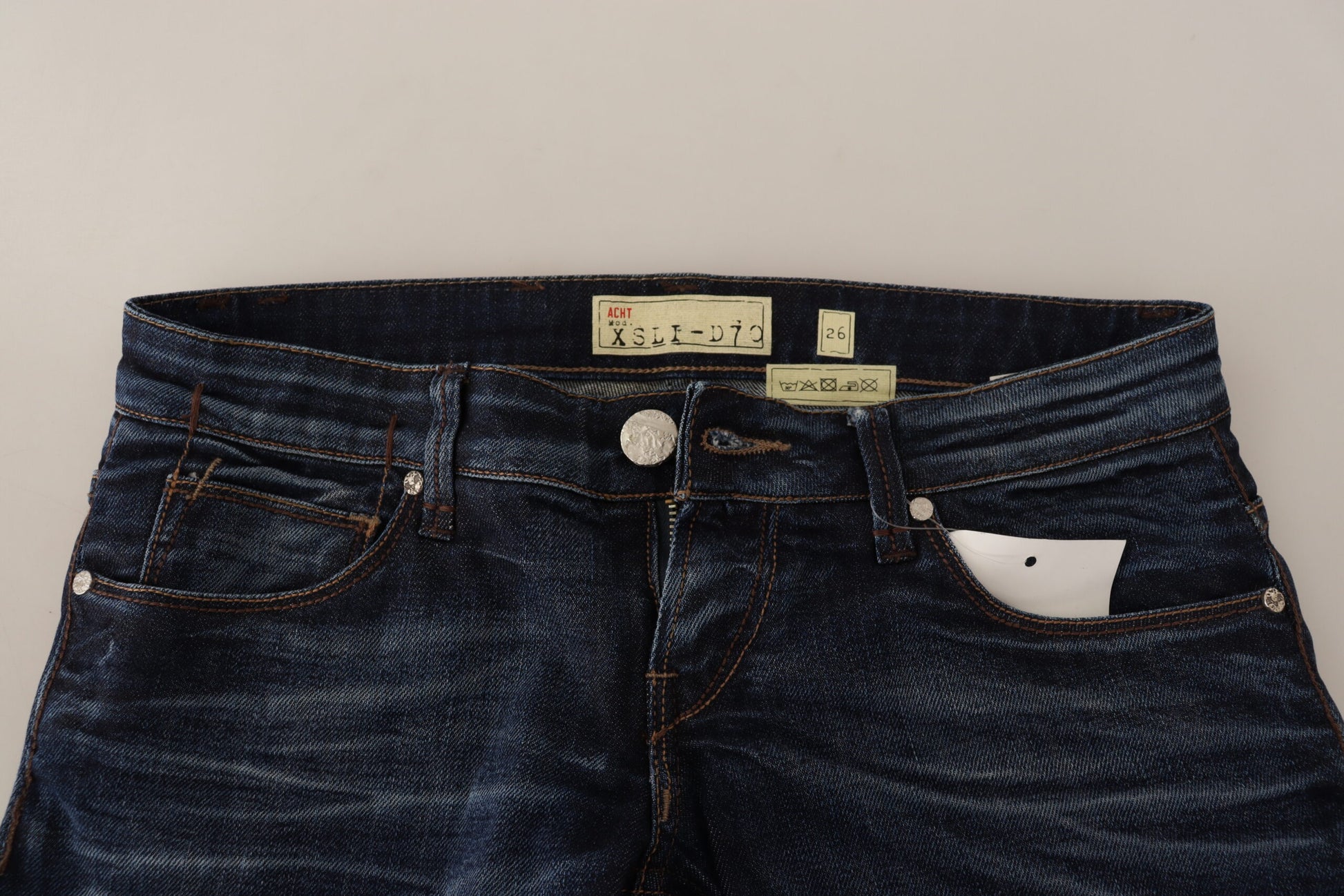 Acht Blue Skinny Jeans for Women side view
