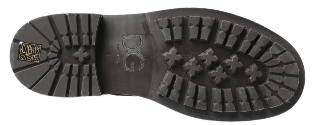 Dolce & Gabbana Black Lace Up Boots for Men detail view