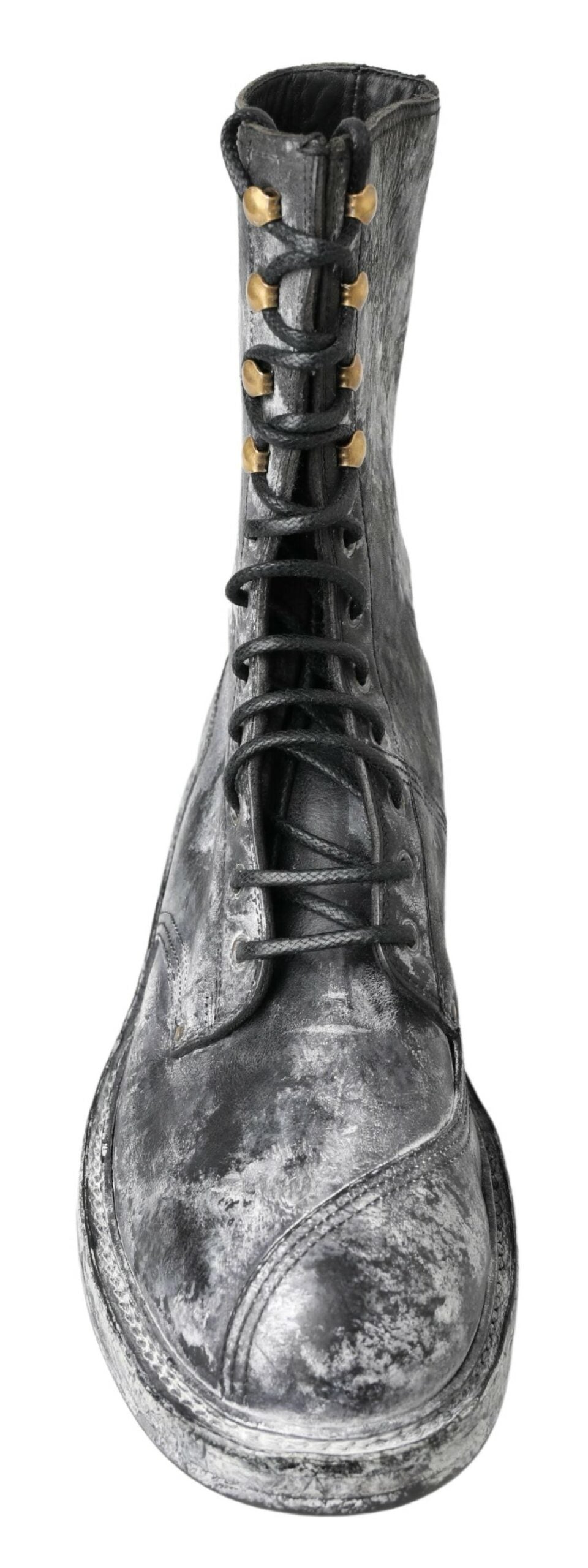 Dolce & Gabbana Black Lace Up Boots for Men side view