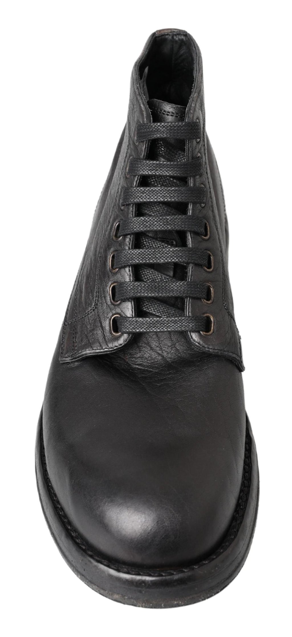 Dolce & Gabbana Black Lace Up Boots for Men side view