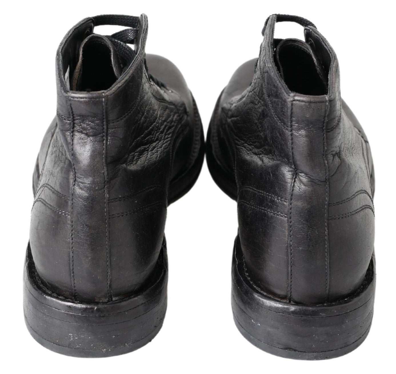 Dolce & Gabbana Black Lace Up Boots for Men additional view