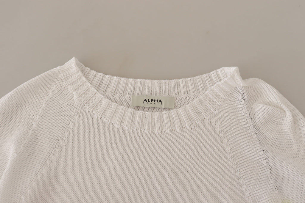 Alpha Studio White Sweatshirt for Women additional view