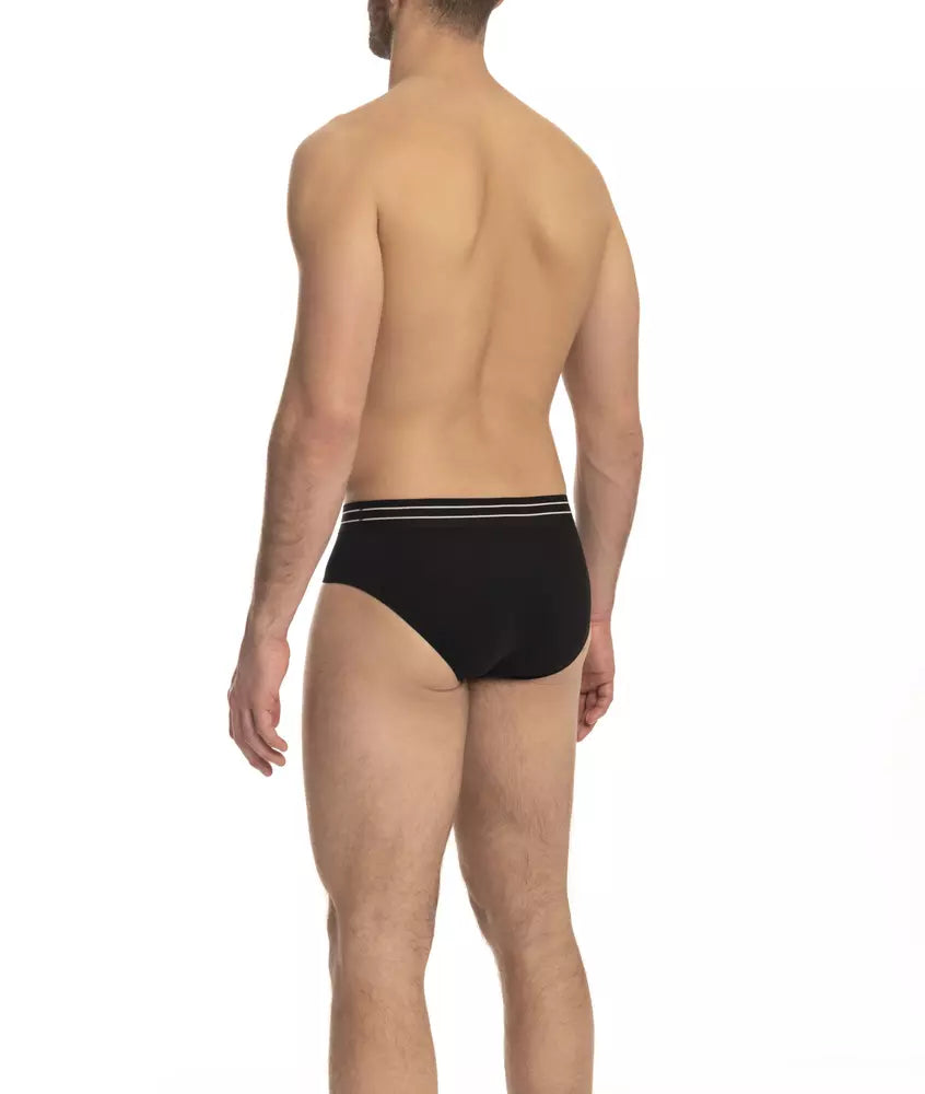 Lot de trois sous-vêtements homme Cavalli Class en coton noir