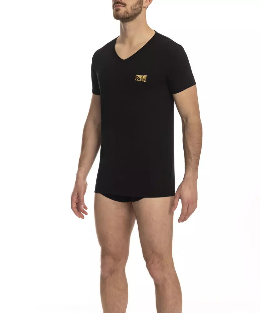 Cavalli Class Black T-Shirt for Men
