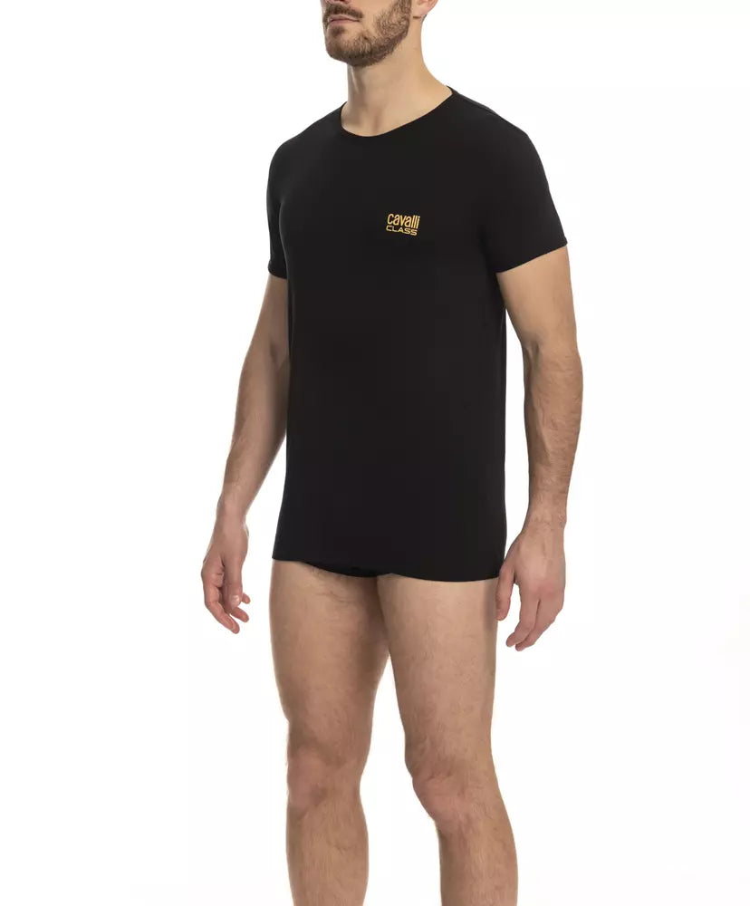 Cavalli Class Black T-Shirt for Men