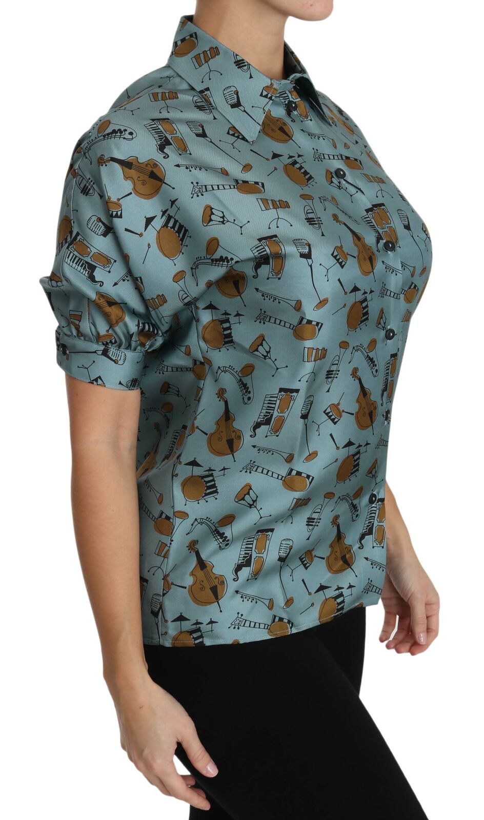 Dolce & Gabbana Multicolor Short-Sleeve Shirt for Women detail view