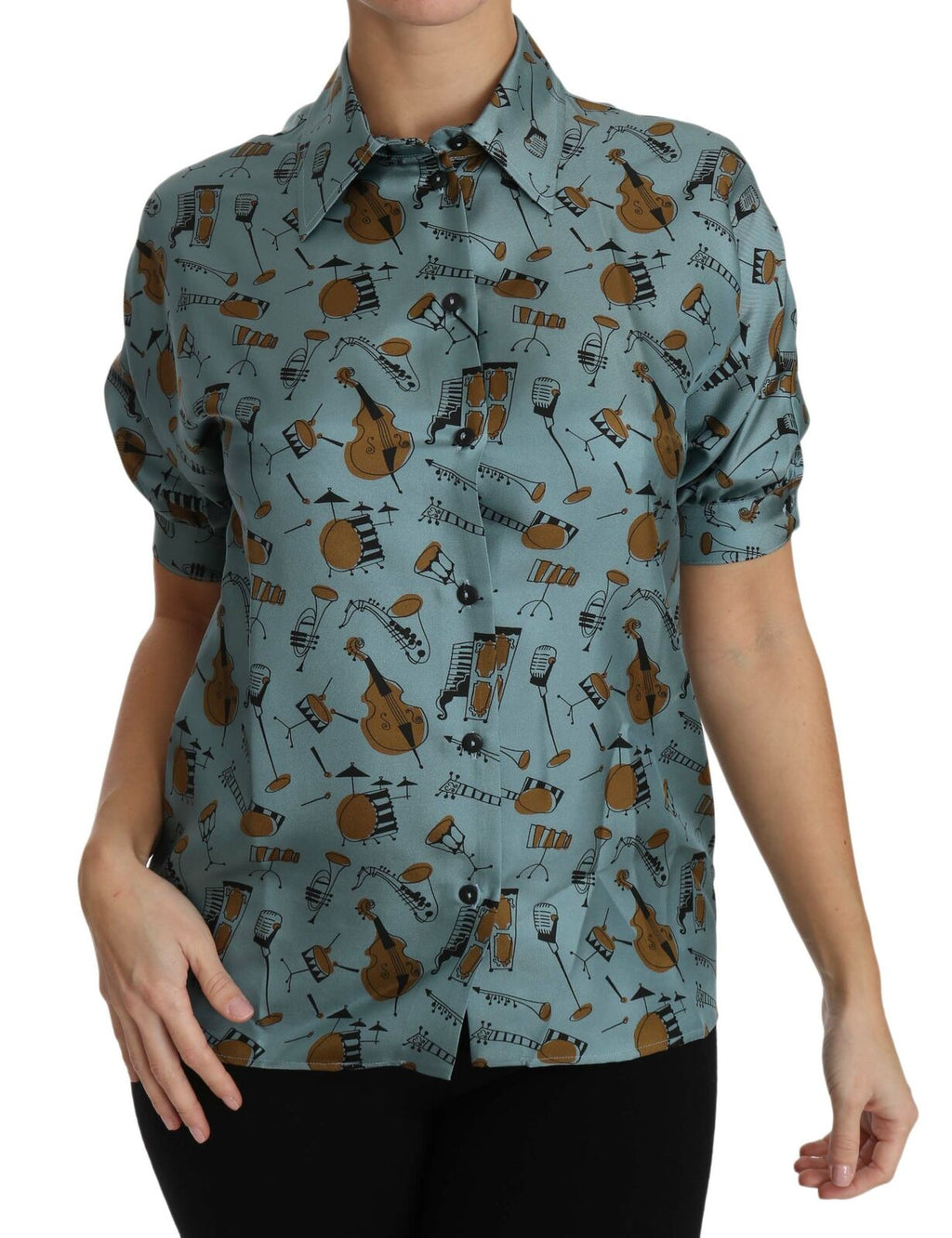 Dolce & Gabbana Multicolor Short-Sleeve Shirt for Women additional view