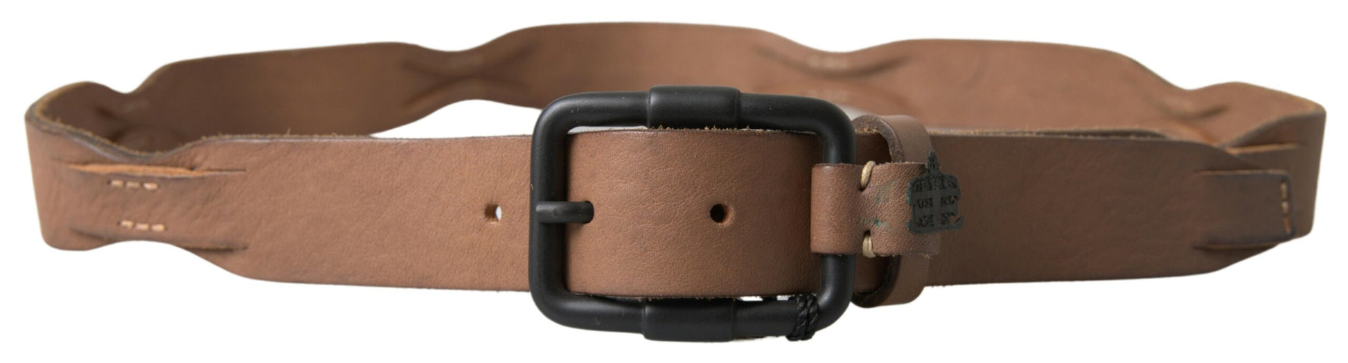 Ermanno Scervino Brauner Herrengürtel aus Leder mit Metallschnalle