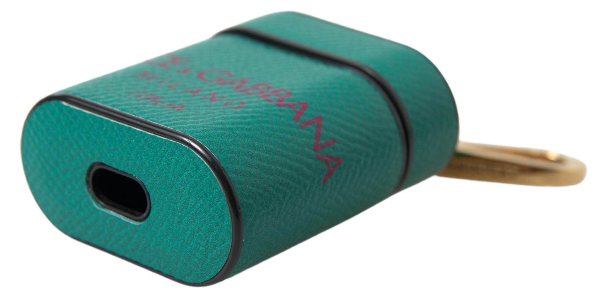 Dolce & Gabbana Green Airpod Holders for Women side view