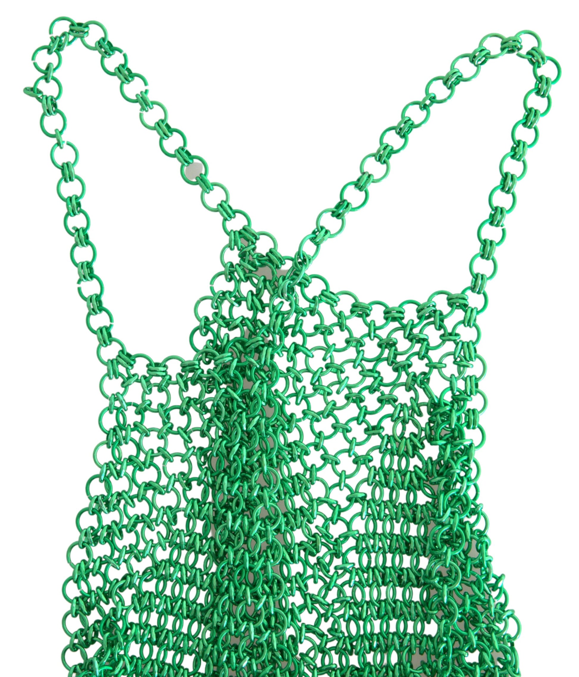 Débardeur court dos-nu sans manches en aluminium vert Dolce & Gabbana
