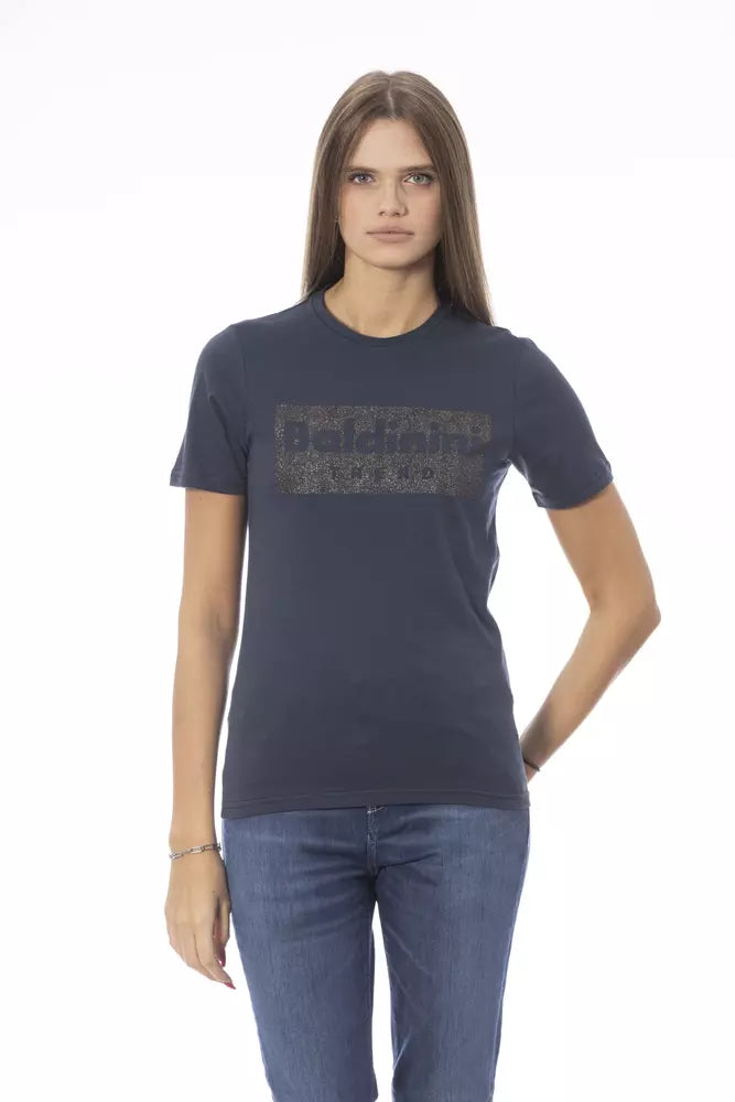 T-shirt femme Baldinini Trend en coton bleu
