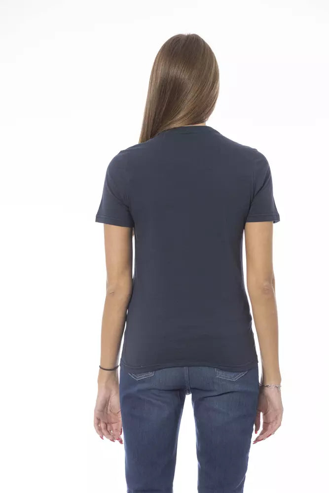 T-shirt femme Baldinini Trend en coton bleu