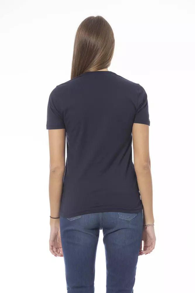 Baldinini Trend Blue T-Shirt for Women side view