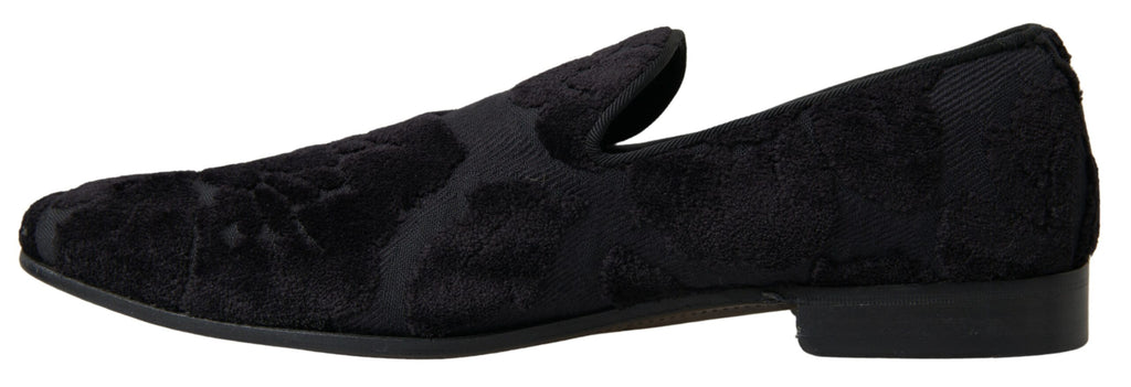 Dolce & Gabbana Black Slip On Loafers for Men detail view