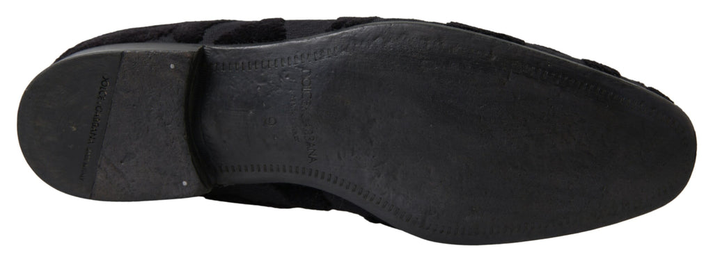 Dolce & Gabbana Black Slip On Loafers for Men side view