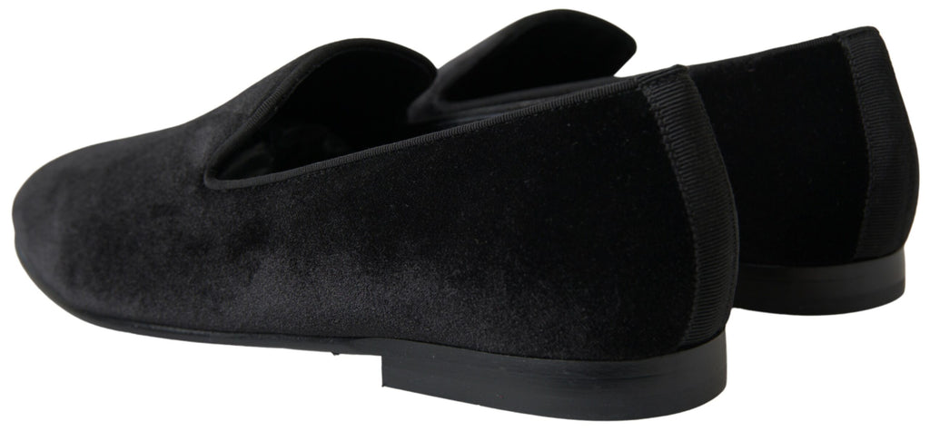 Mocassins en velours noir Dolce & Gabbana Chaussures habillées