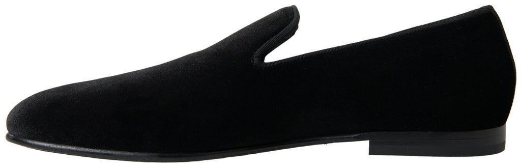Mocassins en velours noir Dolce & Gabbana Chaussures habillées