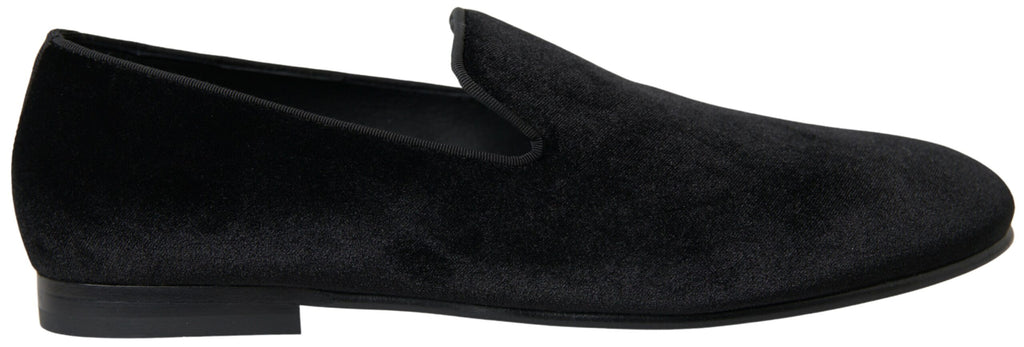 Mocassins en velours noir Dolce & Gabbana Chaussures habillées