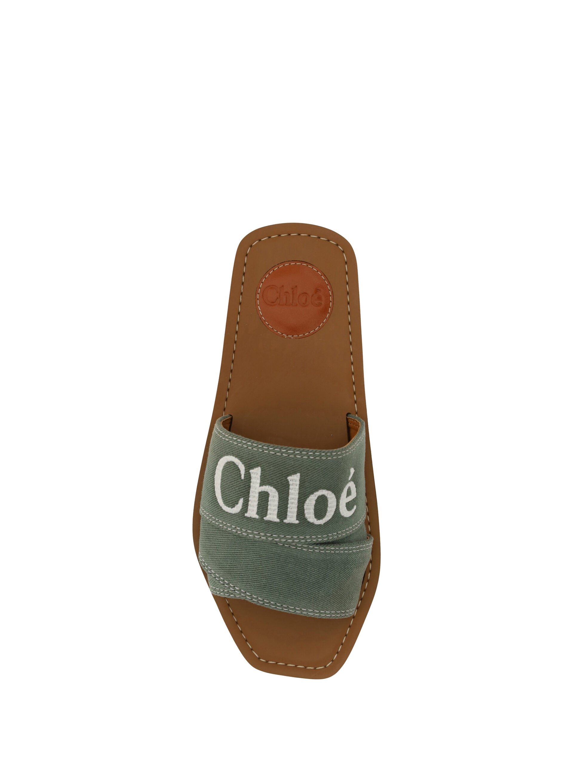 Chloé Green Slippers for Women side view