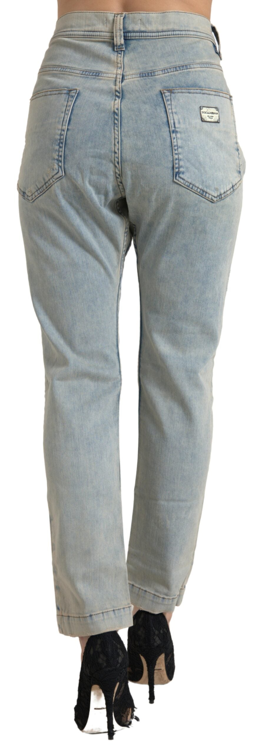 Dolce & Gabbana Blue Skinny Jeans for Women detail view