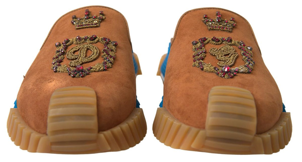 Dolce & Gabbana Brown Slides for Men detail view