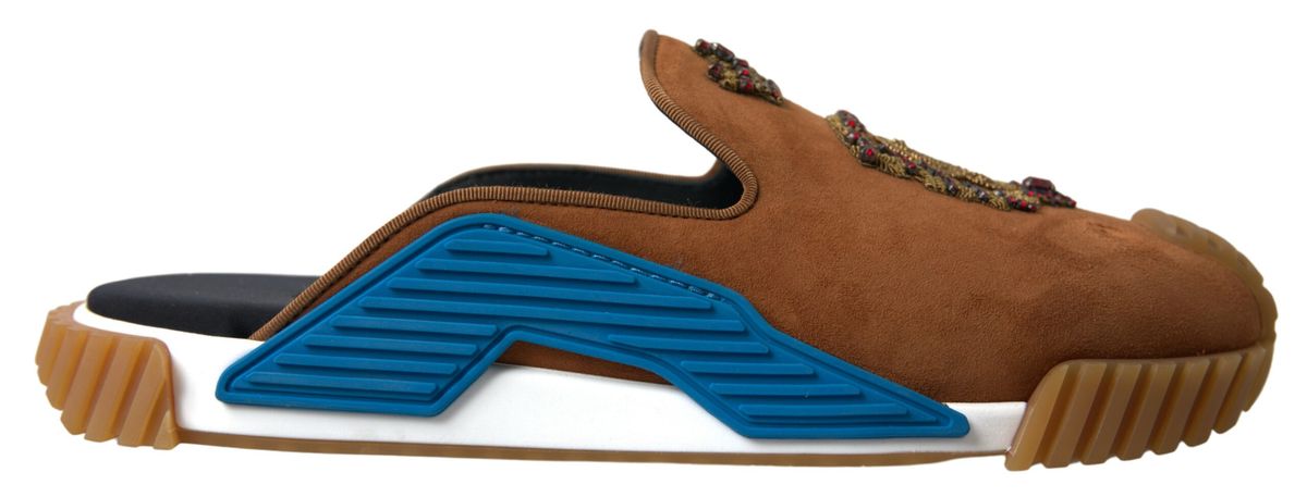 Dolce & Gabbana Brown Slides for Men
