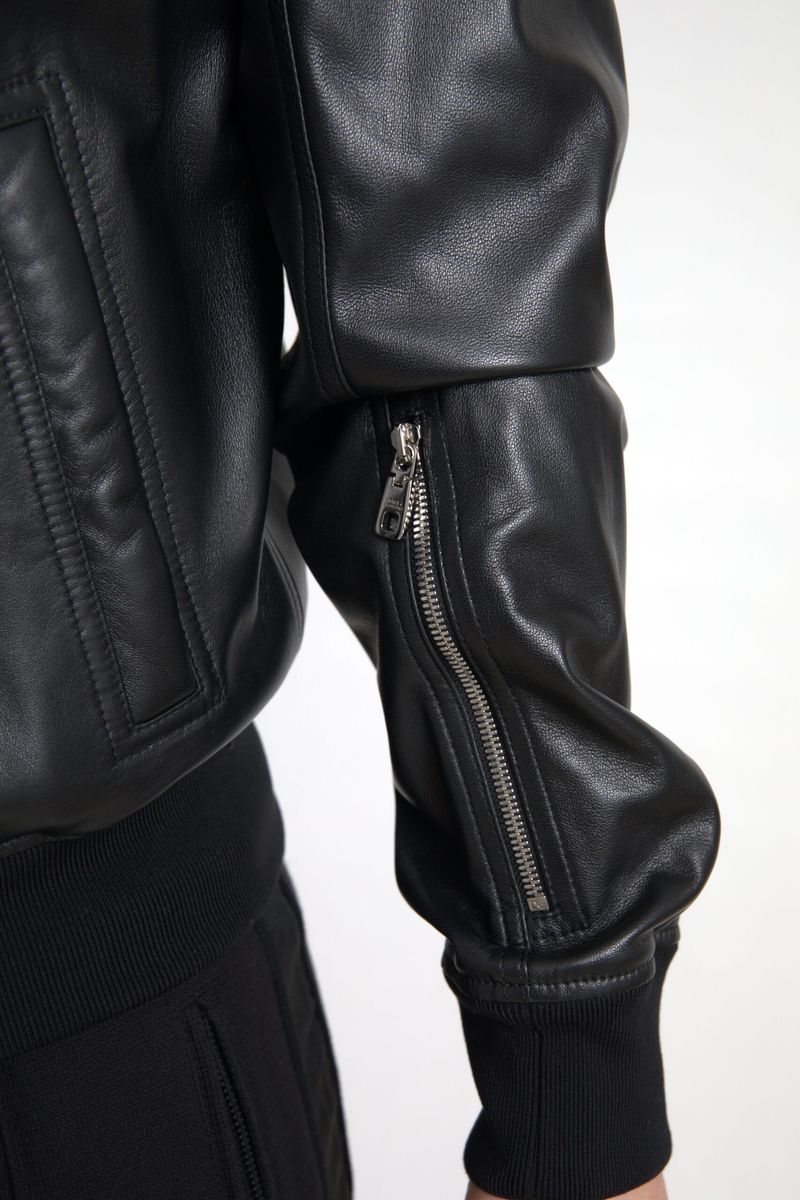 Dolce & Gabbana Black Bomber for Men detail view