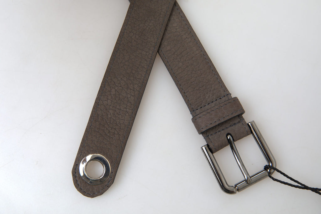 Ceinture pour homme Dolce & Gabbana en cuir marron avec boucle en métal
