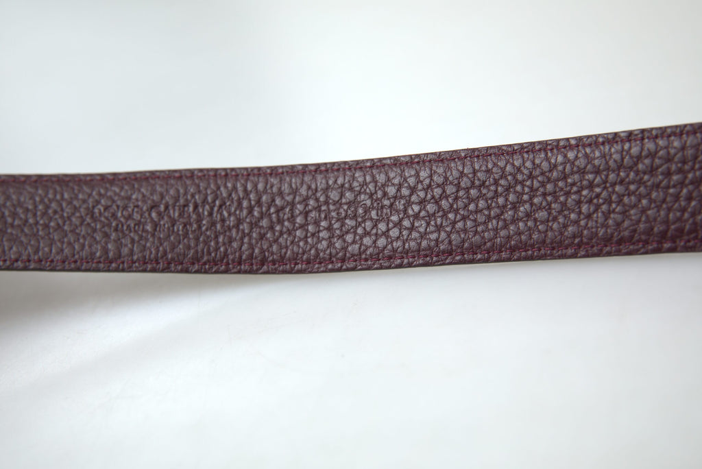 Ceinture pour homme Dolce & Gabbana en cuir marron avec boucle en métal