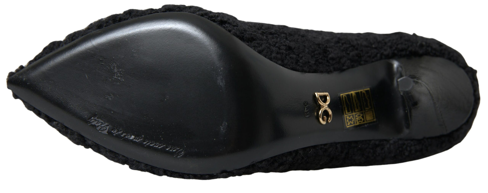Bottes mi-mollet à talons aiguilles noires Dolce & Gabbana