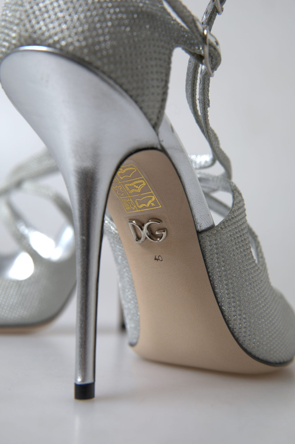 Dolce & Gabbana Silver Stiletto Heels for Women alternate view