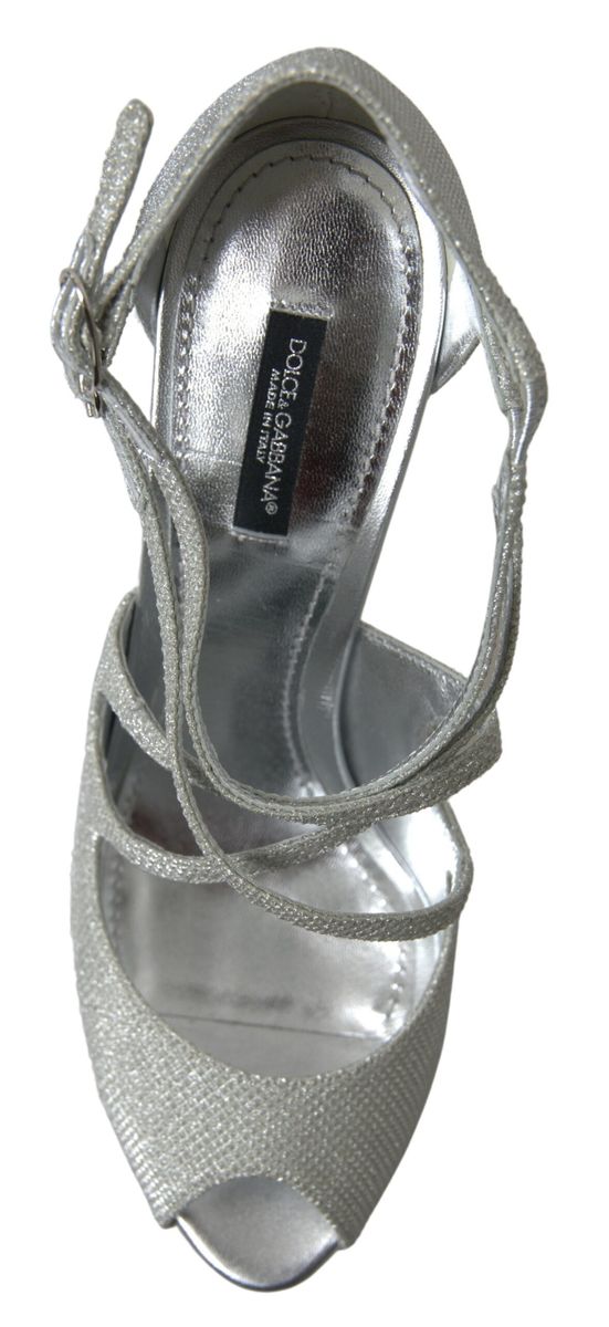 Dolce & Gabbana Silver Stiletto Heels for Women detail view
